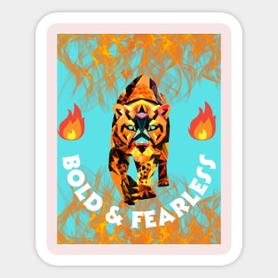 Bold and Fearless Tiger Sticker